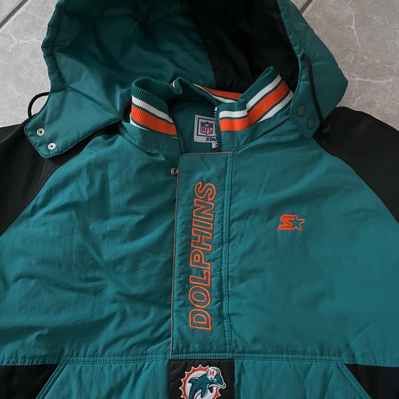 Vintage Miami dolphins jacket- perfect condition - size 3XL - Picture 5 of 7
